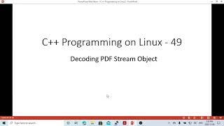 C++ Programming on Linux  PDF Document Process - Decoding Page Content  (Stream Object)