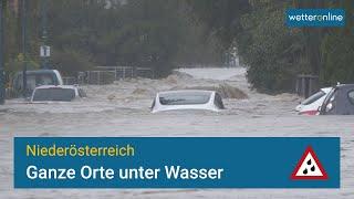 Ganze Orte in Niederösterreich stehen unter Wasser