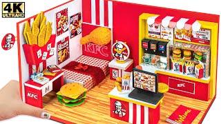 DIY How To Make Miniature KFC Shop with Bedroom from Cardboard ️ DIY Miniature Cardboard House #268