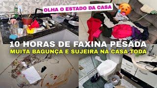 CANSEI!! FAXINA PESADA COMPLETA | 4DIAS SEM LIMPAR A CASA | 10 HORAS DE MUITA LIMPEZA 