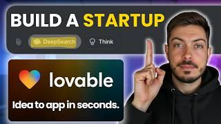 Building a No Code STARTUP with AI in 1 Hour! (DeepSearch + Lovable)