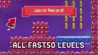 [SMM2] Getting WR on all Alpharad (Fast50) levels