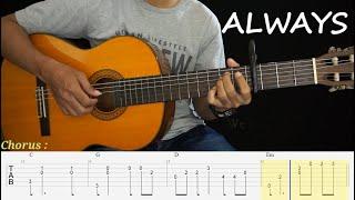 Always ( Isak Danielson) - Fingerstyle Guitar Tutorial TAB + Chord