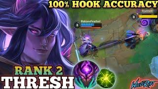 THRESH ANNOYING HOOK DAMAGE! META BUILD ABUSE - TOP 2 GLOBAL THRESH BY RakansFeather - WILD RIFT