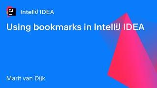 Using bookmarks in IntelliJ IDEA