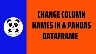 Rename Columns | How to rename columns in a Pandas DataFrame