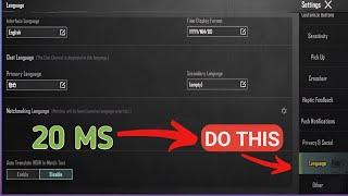 Setting For Stable Low Ms  PuBG Mobile