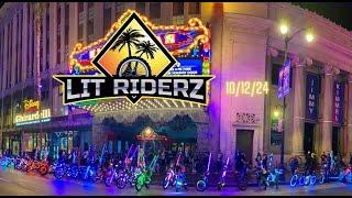 Lit Riderz Halloween Nightz ride thru Hollywood , Beverly Hills. Skeleton Crew! 10/12/24