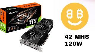 Nvidia RTX 2070 Super | Mining with Nicehash | 42 mh/s 120W