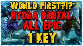 WORLD FIRST - Brutal Hydra - ALL EPIC - ONE KEY | RAID: Shadow Legends