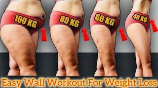 Easy & Effective Wall Workout for full Body Weight Loss #fitness #weightloss #yt