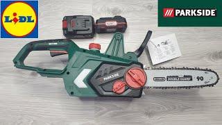 Parkside Cordless Chainsaw PKSA 20-Li B2 - Oregon - Double Guard - Lidl - unBoxing & Test