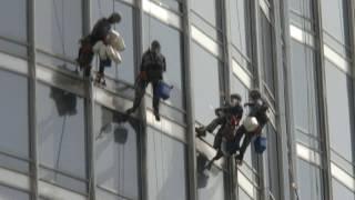 Burj Khalifa - window cleaning, Dubai, UAE, Canon PowerShot SX530 HS - zoom test