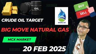 Crude oil analysis for Thursday 20 Feb 2025 | Gold and Silver Analysis & Natural Gas