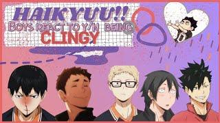 clingy y/n x haikyuu boys || haikyuu reaction || text