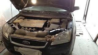 Opening the hood from the passenger compartment (Ford Focus 2) [Part 1]