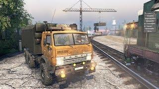 Spintires 03.03.16 Обзор карта Пять островов Камаз 43101