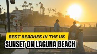 Sunset at Laguna Beach. The Best Beaches in the US. Orange County, California.