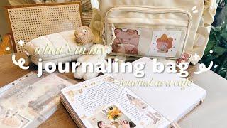  what’s in my journaling bag + journal with me at a cafe // ft. kawaii therapy (+GIVEAWAY!)