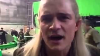 Orlando Bloom reacts to "they are taking the Hobbits to Isengard"