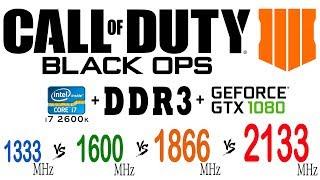 Call of Duty Black Ops 4 on DDR3 1333 MHz vs 1600 MHz vs 1866 MHz vs 2133 MHz