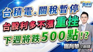 (有CC字幕)2025.03.07【台積電.關稅暫停 台股利多不漲重挫 下週將跌500點!?】#楊育華 #股市御錢術