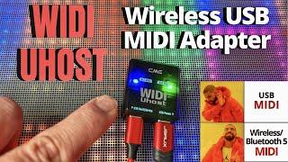 WIDI Uhost - Convert USB MIDI to WIRELESS/BLUETOOTH MIDI - Demo/Review