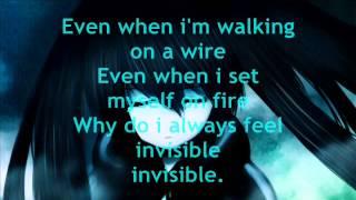 Nightcore-Invisible LYRICS!~Skylar Grey~