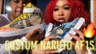 UNBOXING OF CUSTOM NARUTO AF1s W/ PAIN, ITACHI, & SASUKE! + FREE GIFTCARD GIVEAWAY