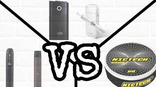 Снюс VS IQOS/glo VS вейп (myblu, logic compact) + РОЗЫГРЫШ!