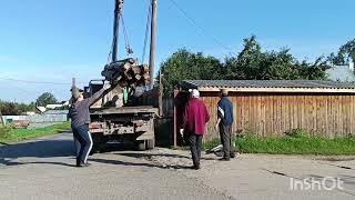 Разобрали баню до фундамента и перевезли на манипуляторе/подарок судьбы/участок с нуля/свой дом