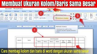 Cara Membuat Ukuran Kolom dan Baris Sama di Microsoft Word