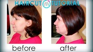 haircut female Bob  (Женская стрижка "Боб") tutorial 27