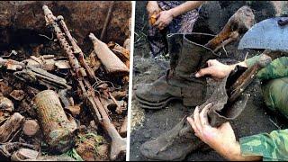 SEARCH FOR SOLDIERS IN WWII DUGOUTS / WWII METAL DETECTING