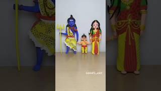 Sawan Special Shiv Parvati With Ganpati Bappa idol making  sawan Special idol#shorts #shiv_parivar