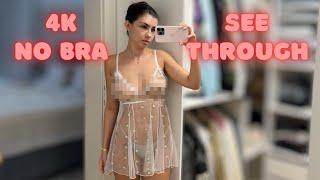 [4K] BEST PINK TRANSPARENT FISHNET CLOTHES TRY ON | SEE-THROUGH NO BRA