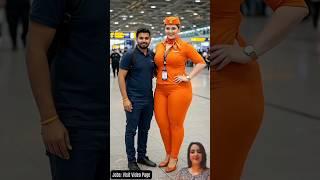 Welcoming Smile_ A Pretty Air Hostess and Passenger _ Dubai Princess _airhostess _shorts _dubai