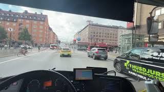 Sweden Stockholm City POV Scania Omnilink