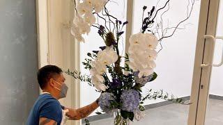 Simple Basic Flower Arrangement idea by AlexClever #floraldesigner Vlog