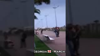 Nature brings Georgia to its knees! A destructive storm hit Batumi, Georgia #extremeweather #rain