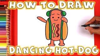 How to Draw the Dancing Hot Dog (hotdog)