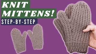How to Knit Mittens - Free Mitten Knitting Pattern with Step by Step Tutorials