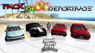 PACK AUTOS DEPORTIVOS TUNEABLES (SIN LAG ) PARA GTA SAN ANDREAS 2018