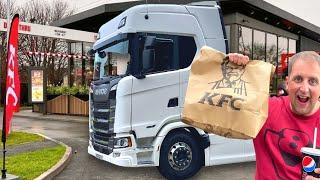 Taking The Brand NEW Scania Super to KFC Drive Thru | #truckertim