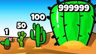 ЭВОЛЮЦИЯ РАЗМЕРА КАКТУСА, МАКСИМАЛЬНЫЙ УРОВЕНЬ! | Grow Cactus Clicker