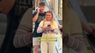 Awkward Phone Calls on the ESCALATOR Prank!  #shorts