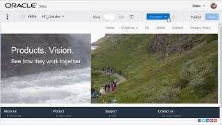 Editing a Site with Oracle Content and Experience
