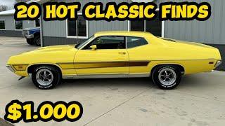 20 Classic Cars from the 1940s to 1970s You Can Buy for $1,500 to $45.000!