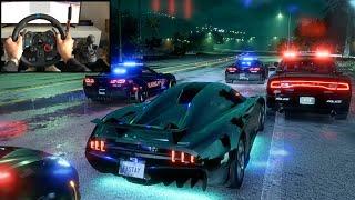 NFS HEAT Police Chase KOENIGSEGG REGERA - LOGITECH G29 gameplay