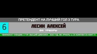 ЛЕСИН АЛЕКСЕЙ - претендент на лучший гол 3 тура Чемпионата Чувашии сезона 2020/21 гг.